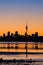 Auckland City Sunrise Sillhouette