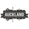 Auckland New Zealand Australasian Icon Vector Art Design Skyline Flat City Silhouette Editable Templatea