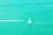 Auckland, New Zealand- December 12, 2013. Speed boat and sailboat.