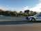 AUCKLAND, NEW ZEALAND - Jul 04, 2019: View of Police Holden Commodore car at motorway