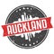 Auckland New Zealand Round Travel Stamp Icon Skyline City Design Logo Clipart Badge Illustration.