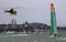 Auckland News Helicopter - Groupama Boat
