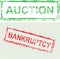 Auction Bankruptcy Vector Stamp