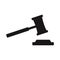 Auction hammer Glyph with background Vector icon which can easily modify or edit