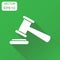 Auction hammer icon. Business concept court tribunal pictogram.