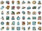 Auction icons set vector flat