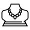 Auction jewelry icon, outline style
