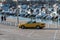 Audi 80 convertible yellow next to Marina da Ribeira in Peniche, Leiria, Portugal