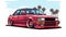 Audi In Gta Art Style With Californian Lowrider Design