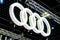 AUDI logo.Audi AG is a German automobile manufacturer that designs, engineers, produces, markets and distributes luxury vehicles