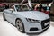 Audi TT 45 TFSI quattro cabrio sports car showcased at the Paris Motor Show