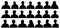 Audience cinema, theater. Crowd of people in the auditorium, silhouette vector isolated,
