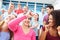 Audience Dancing At Outdoor Concert Performance