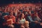 Audience Engaged in Cinema Experience. AI