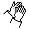 Audience handclap icon outline vector. Public applause