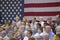 Audience of retired persons at Senator John Kerry campaign rally, Valley View Rec Center, Henderson, NV