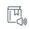 Audio Book Line Icon. Ebook Linear Icon. Online Education and Learning concept. Audio Literature Outline Pictogram