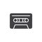 Audio cassette icon vector