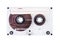 Audio cassette with transparent cover isolated