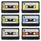 Audio Cassettes Collection - Colored and Realistic Vector Set