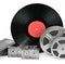 Audio cassettes, records and film strip