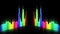 Audio colorful wave animation. Sound wave from equalizer. Pulse music player. Futuristic digital sound wave concept. Loop backgrou
