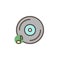 Audio compact disc filled outline icon