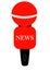 Audio correspondent microphone for interviewing in the news