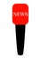 Audio correspondent microphone for interviewing in the news