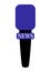 Audio correspondent microphone for interviewing in the news