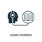 Audio Courses creative icon. Simple element illustration. Audio Courses concept symbol design from online education collection. Ob