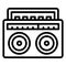 Audio device, boombox Line Style vector icon which can easily modify or edit