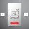 Audio, file, format, music, sound Line Icon in Carousal Pagination Slider Design & Red Download Button