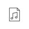 Audio file line icon