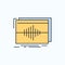 Audio, frequency, hertz, sequence, wave Flat Icon. green and Yellow sign and symbols for website and Mobile appliation. vector