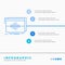 Audio, frequency, hertz, sequence, wave Infographics Template for Website and Presentation. Line Blue icon infographic style