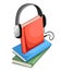 Audio guide or audio book icon Flat design style illustration.