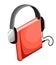 Audio guide or audio book icon Flat design style illustration illustration Web site page and mobile app design