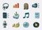 Audio icon set