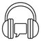 Audio linguist icon, outline style