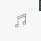 Audio melody, linear style sign for mobile concept and web design