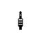 Audio Minijack Cable Plug Connector. Flat Vector Icon illustration. Simple black symbol on white background. Audio Minijack Cable