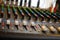Audio mixer. Button details. Photo inside.
