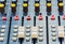 Audio Mixer levels buttons (shallow depth of field)