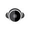 Audio Music Equalizer Headphone Logo Template, ector headphones icon.