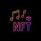 Audio or Music NFT Non-Fungible Token vector colored outline icon