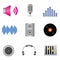 Audio, music and sound icons