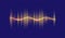 Audio pulse and sound waveform frequency isolated on dark