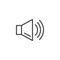 Audio speaker outline icon