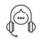 Audio speech line icon, concept sign, outline vector illustration, linear symbol.